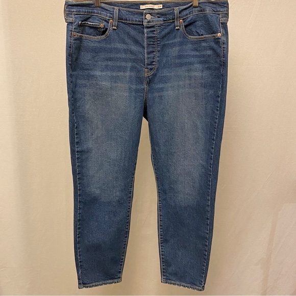 Levi’s 22W Wedgie Skinny Jeans Womens High Rise Stretch Plus Size Button Fly - Picture 12 of 14